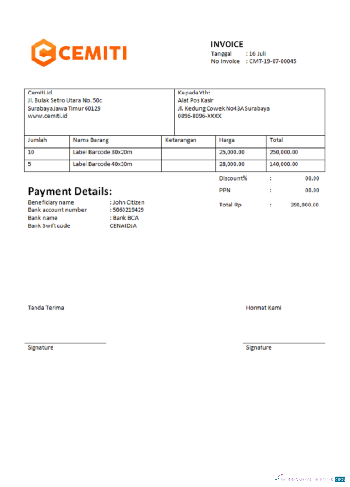 Download India Cemiti sports electronic community invoice Photoshop template